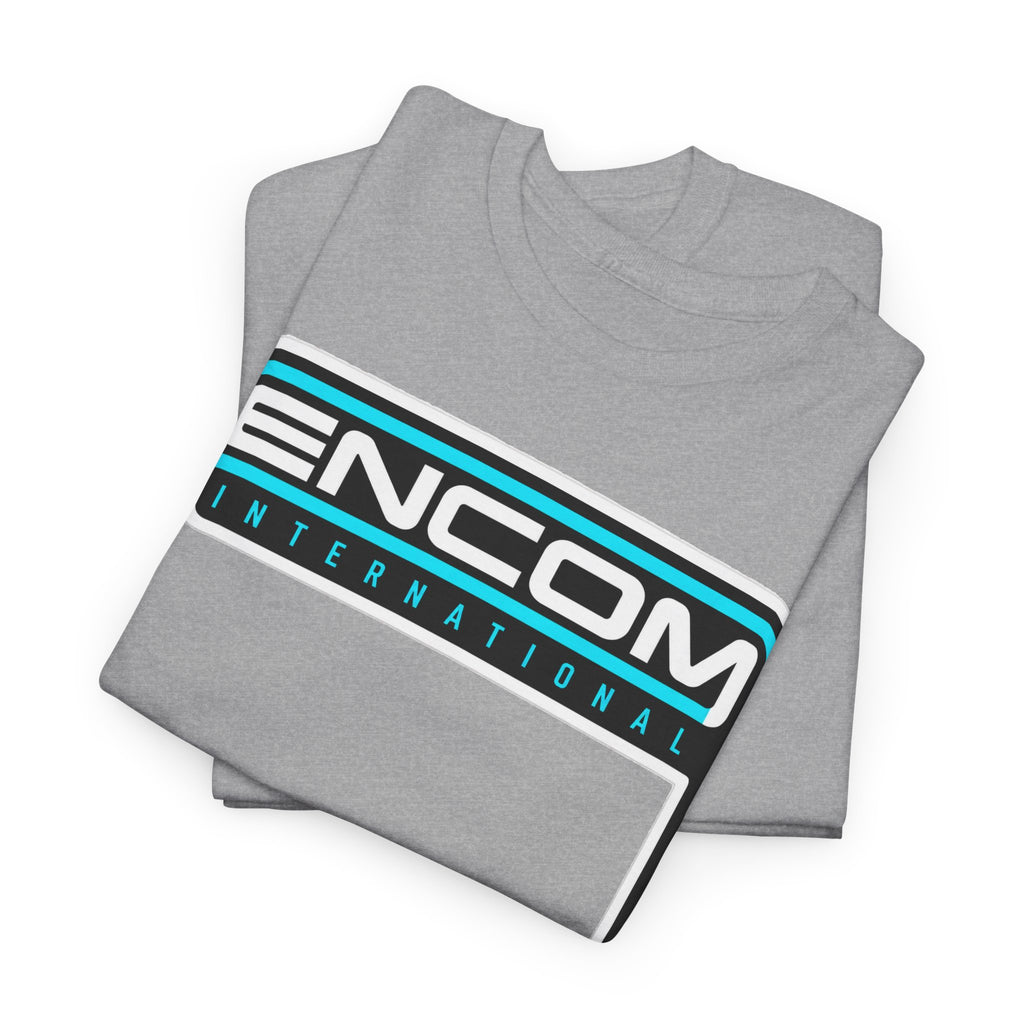 ENCOM International Logo Cotton T-Shirt — Retro Tech Gaming Tee