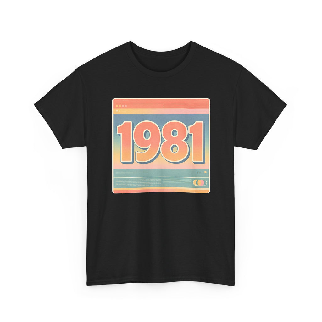 Vintage 1981 Retro Tee — 40th Birthday Gift Shirt