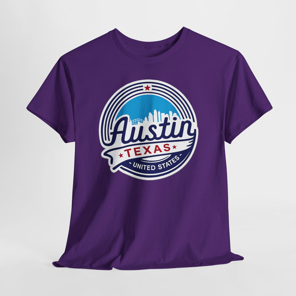 Austin Texas Retro Skyline T-Shirt — Vintage City Pride Tee