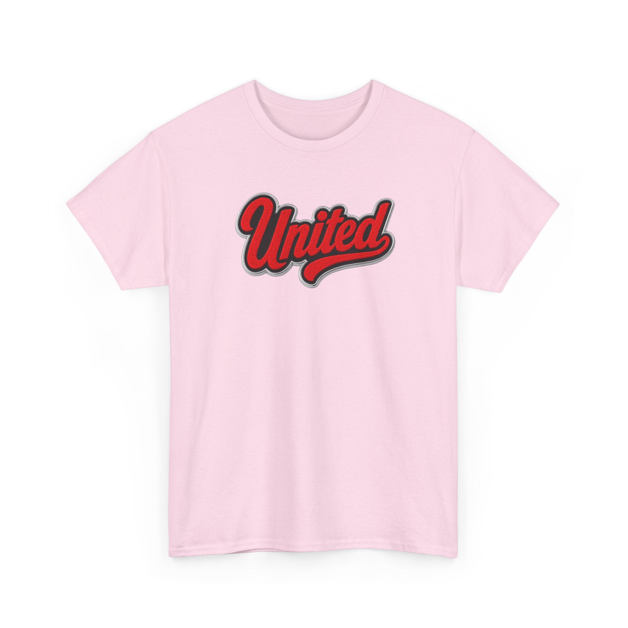 United Retro Script Tee — Vintage Red Logo T‑Shirt
