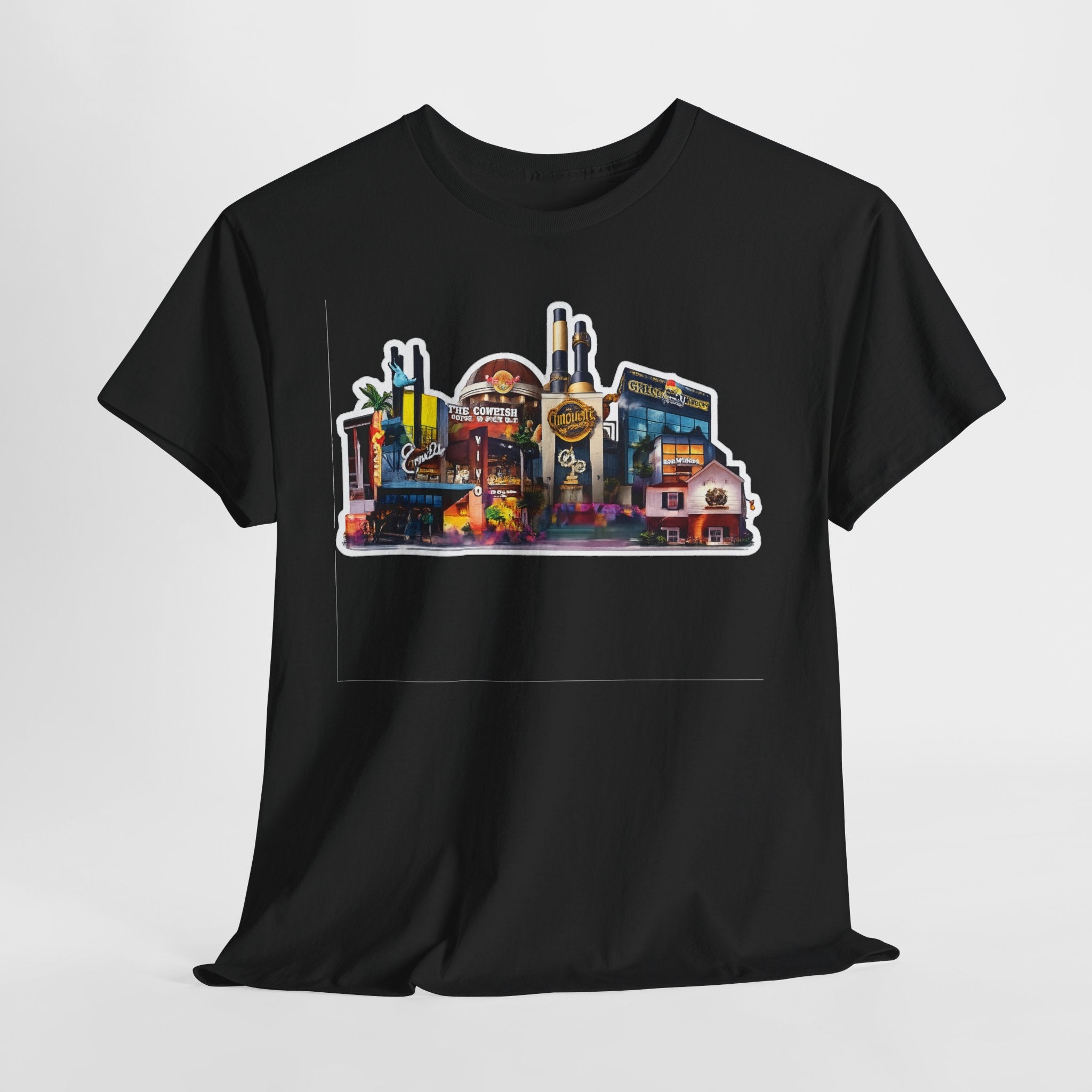 Universal Orlando Skyline T-Shirt — Neon Strip Casino Cityscape Tee