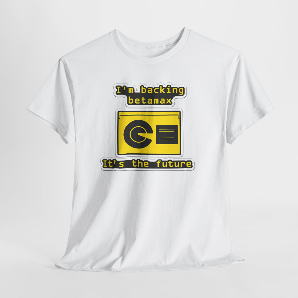 Betamax Retro Tee — "I’m backing betamax, it’s the future" Vintage Cassette T-Shirt