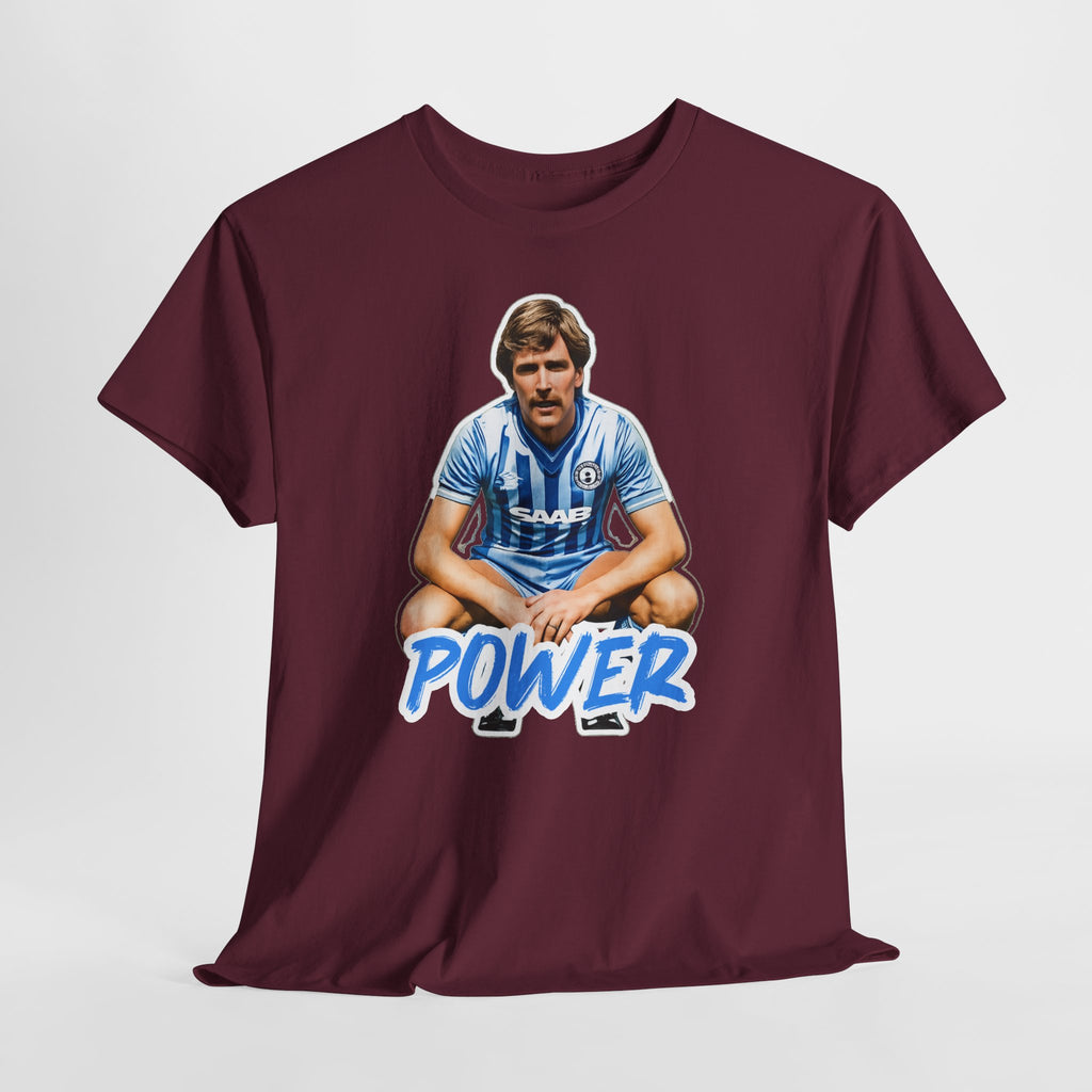 Paul Power Manchester City Legend Player Graphic Tee — Retro Football Jersey Design