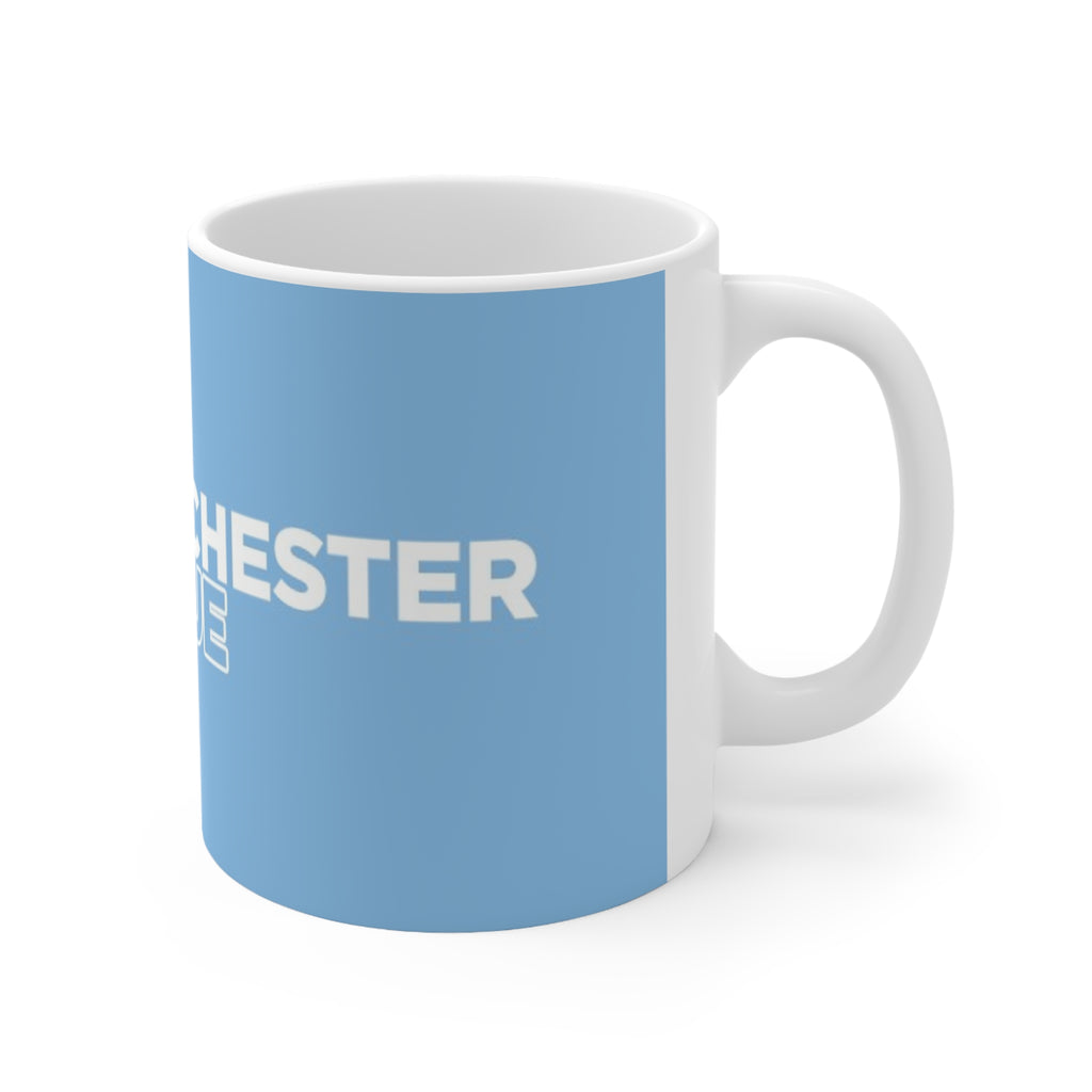 Manchester Is Blue Ceramic Coffee Mug — 11oz & 15oz Football Fan Gift