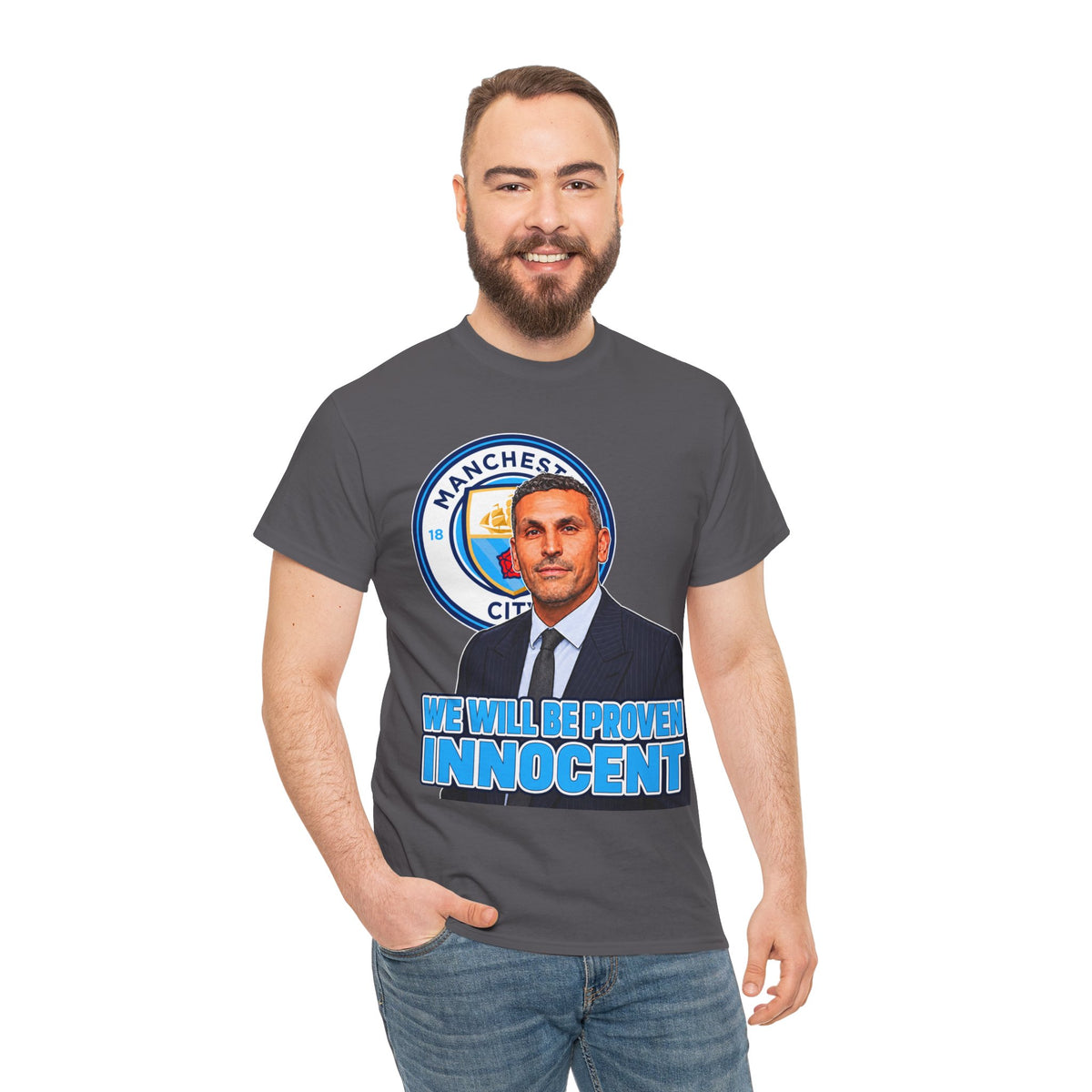 Manchester City “We Will Be Proven Innocent” Fan Cotton T-Shirt