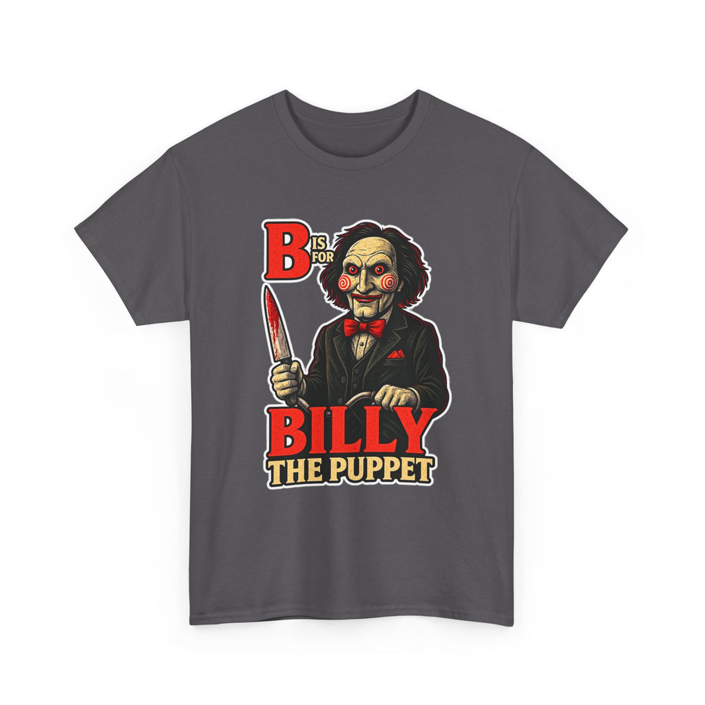 Billy the Puppet Horror Tee — Jigsaw-Style Killer Doll Graphic T-Shirt