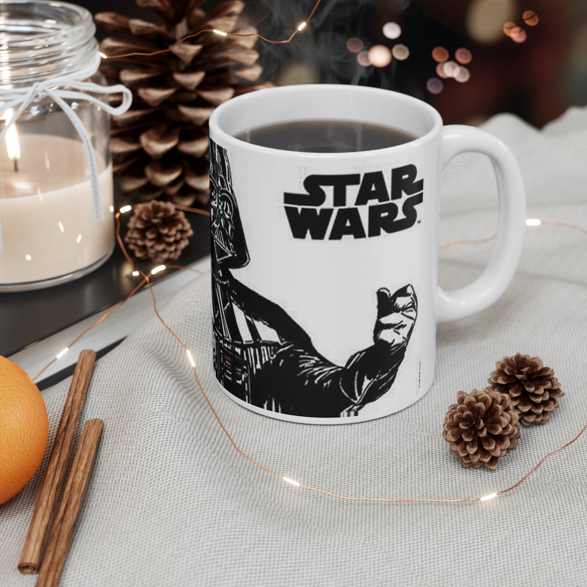 You Underestimate the Power of Coffee Darth Vader Black Ceramic Coffee Mug (11oz/15oz)