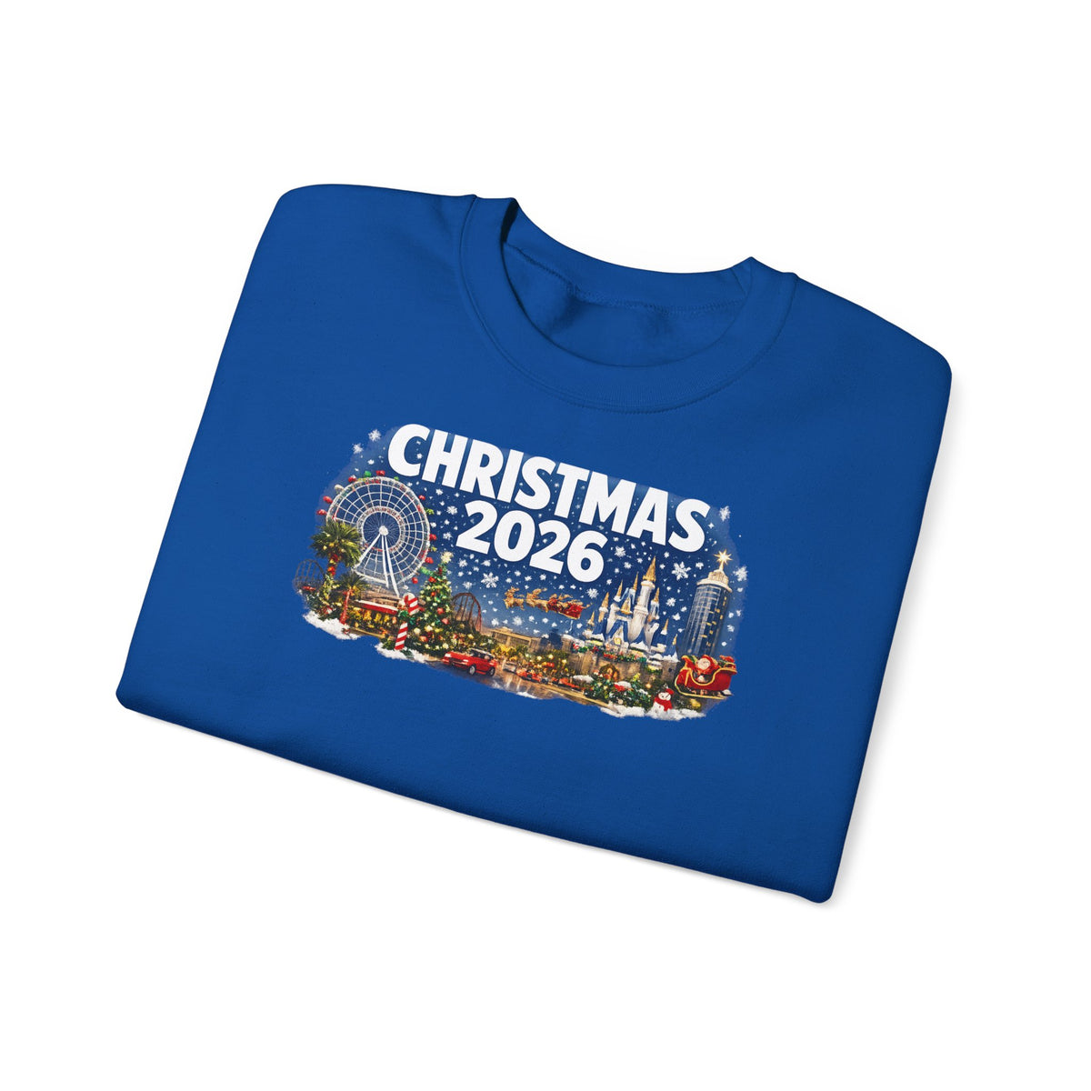 Christmas 2026 Holiday Sweatshirt – Festive Winter Cityscape Crewneck