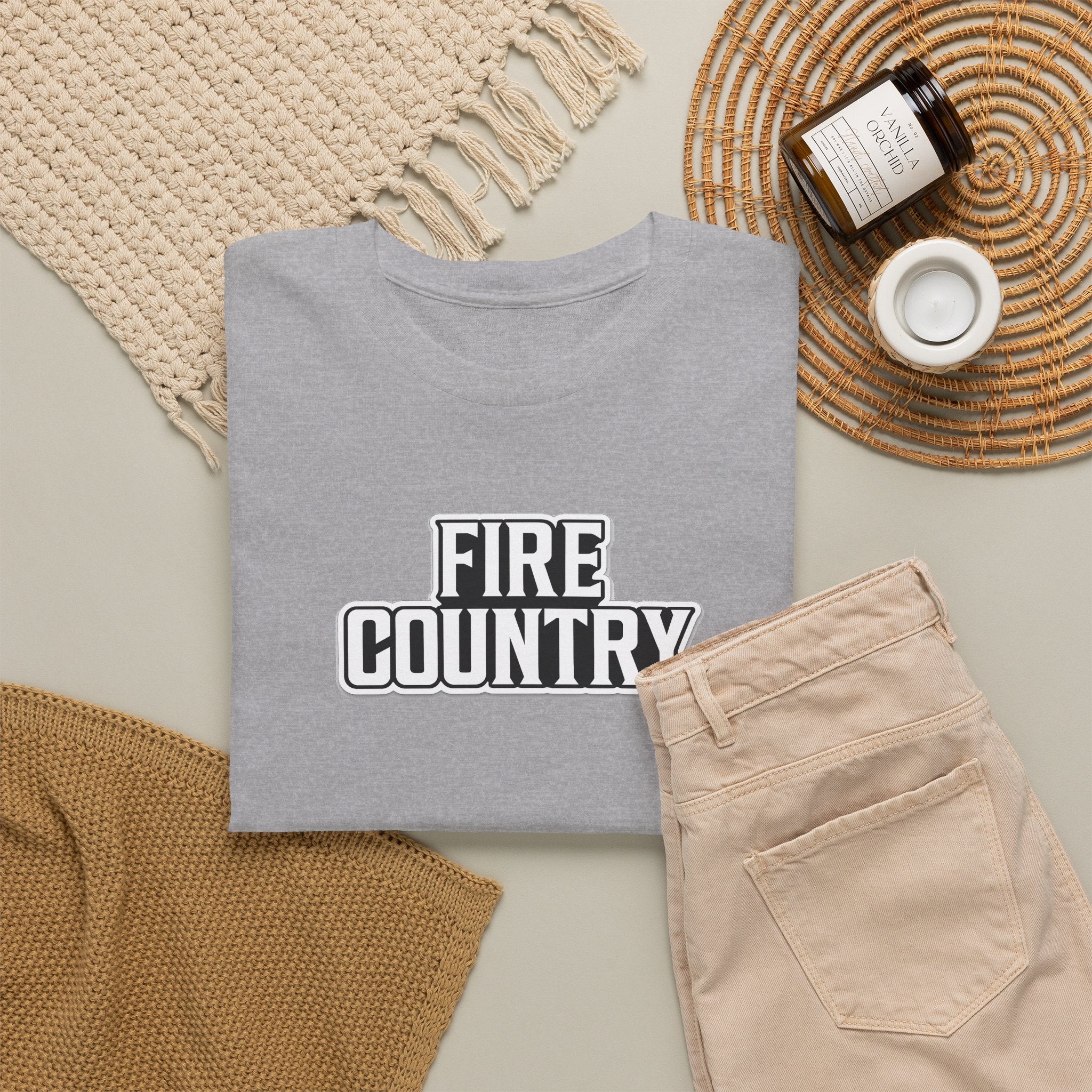Fire Country Cotton T-Shirt — Bold Graphic Tee