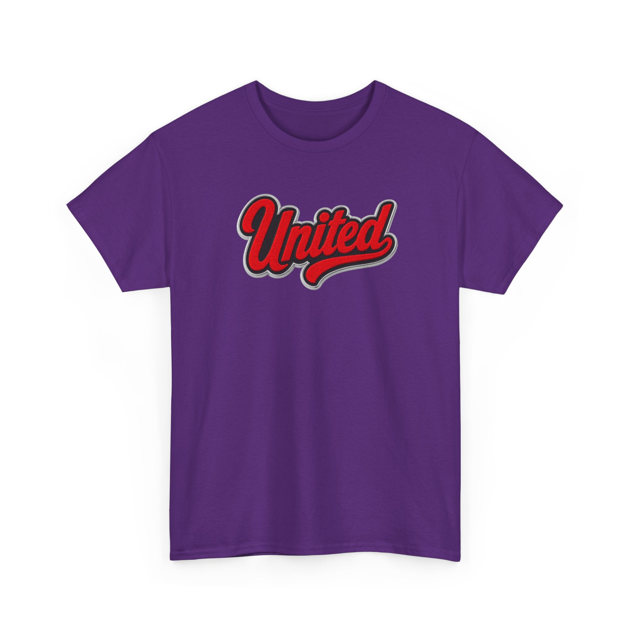 United Retro Script Tee — Vintage Red Logo T‑Shirt