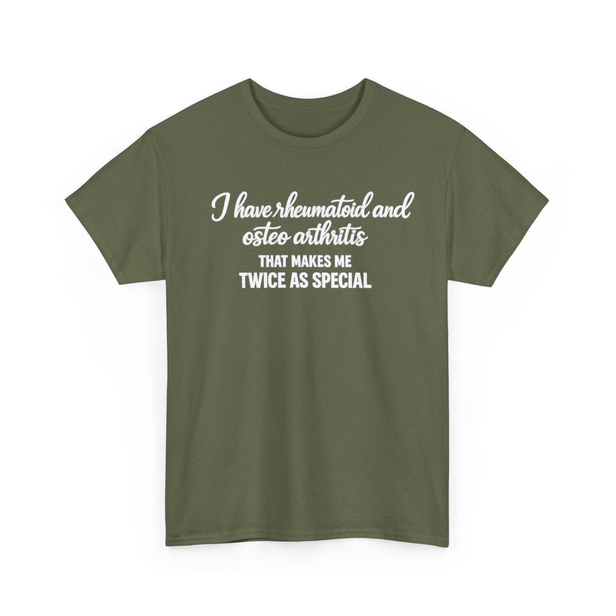 Rheumatoid & Osteoarthritis Awareness T-Shirt – "Twice As Special"