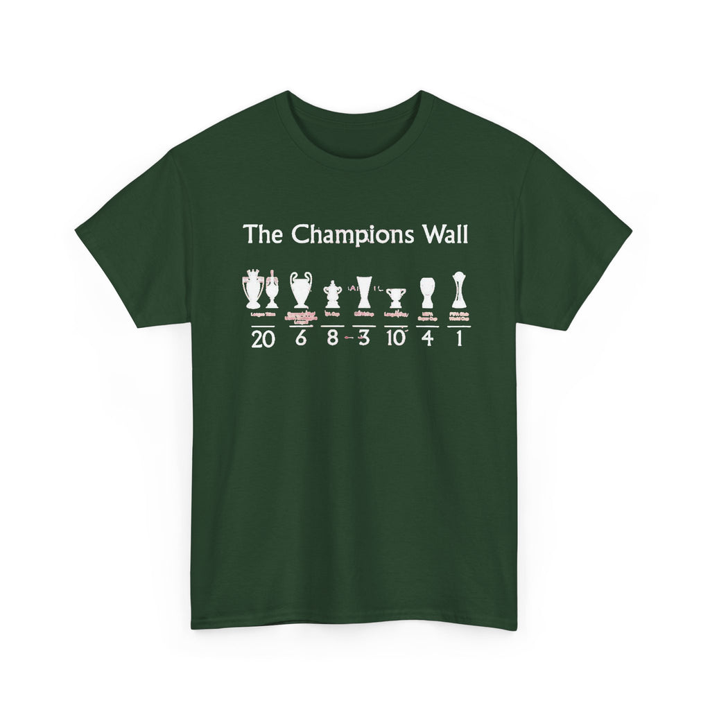 Liverpool The Champions Wall T-Shirt – Soccer/Football Trophy Timeline Tee