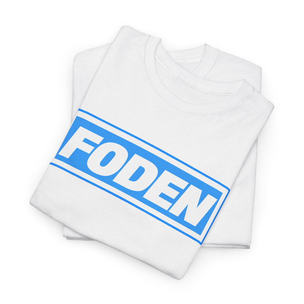 Foden Logo Tee — Blue Box Graphic T-Shirt