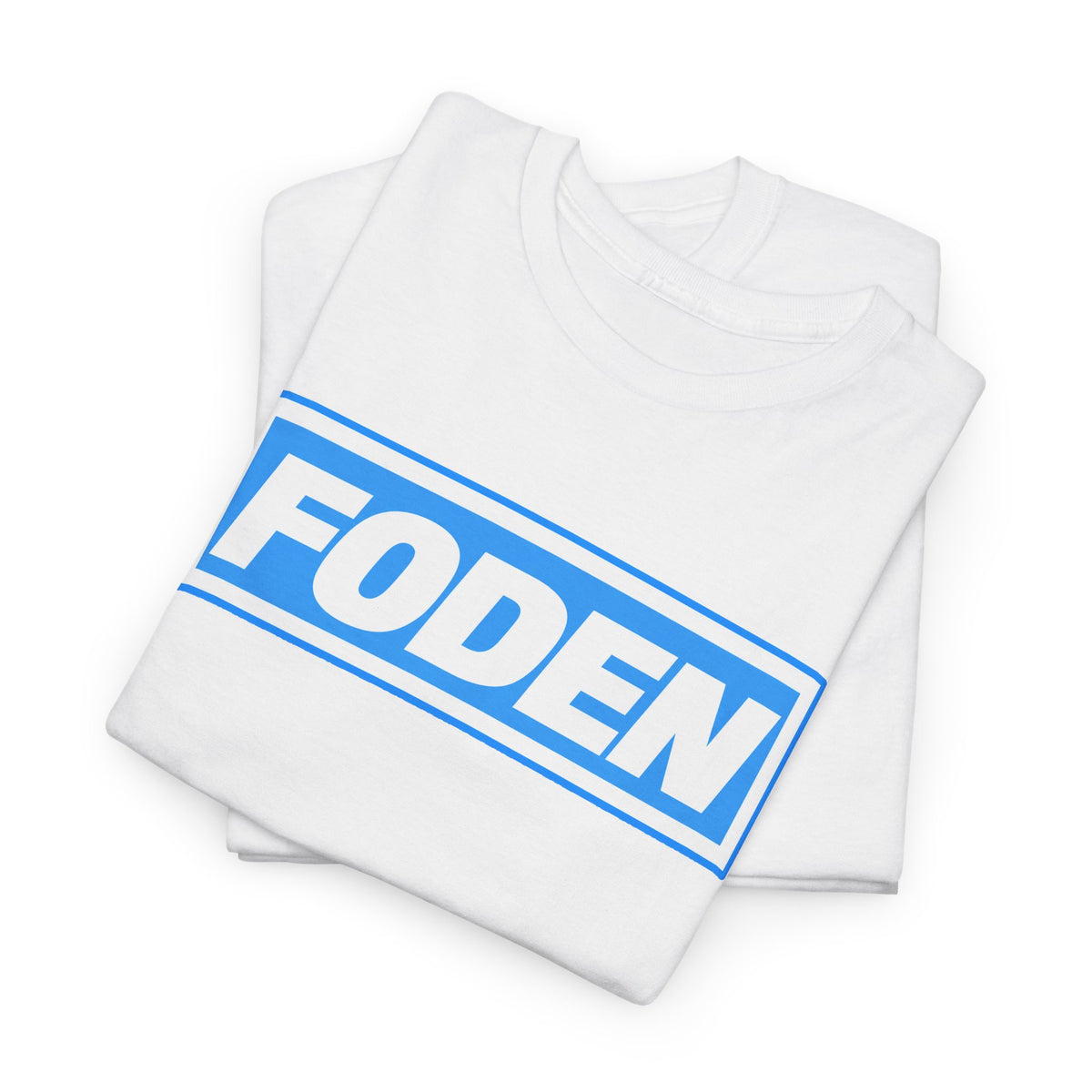 Foden Logo Tee — Blue Box Graphic T-Shirt