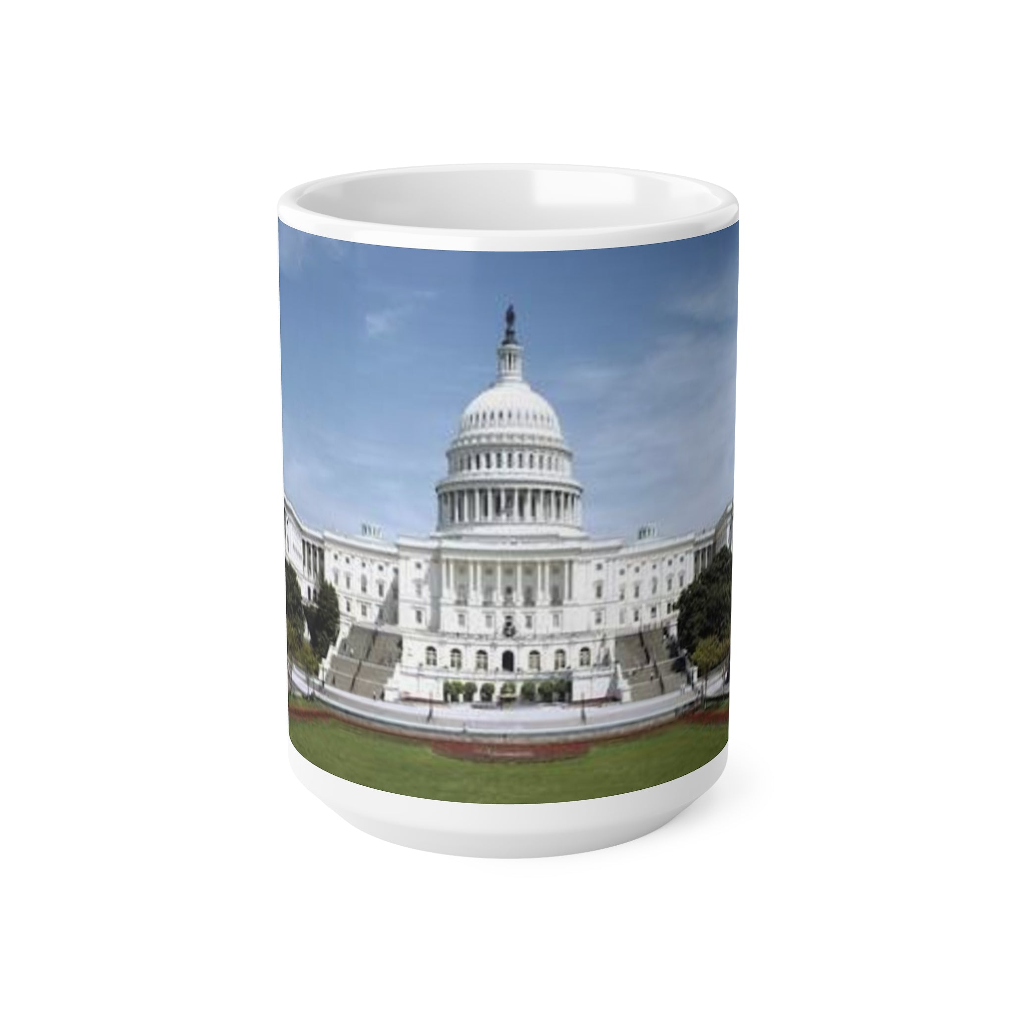 US Capitol Building Ceramic Coffee Mug — Washington D.C. Landmark Photo, 11oz & 15oz