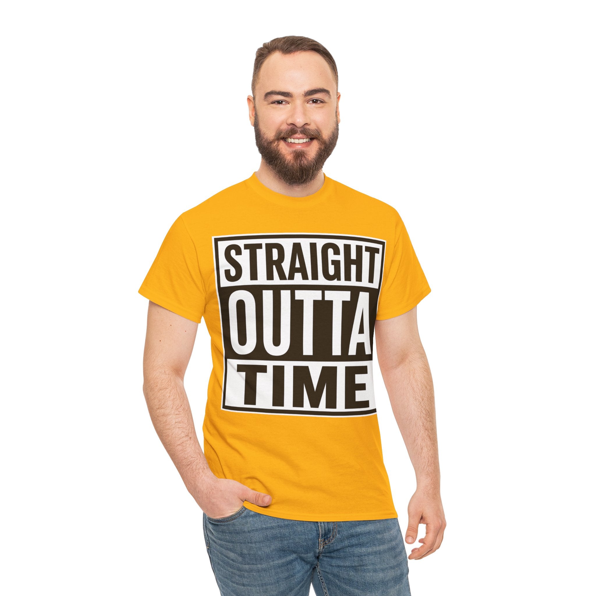 Straight Outta Time T-Shirt — Funny Retro Text Tee
