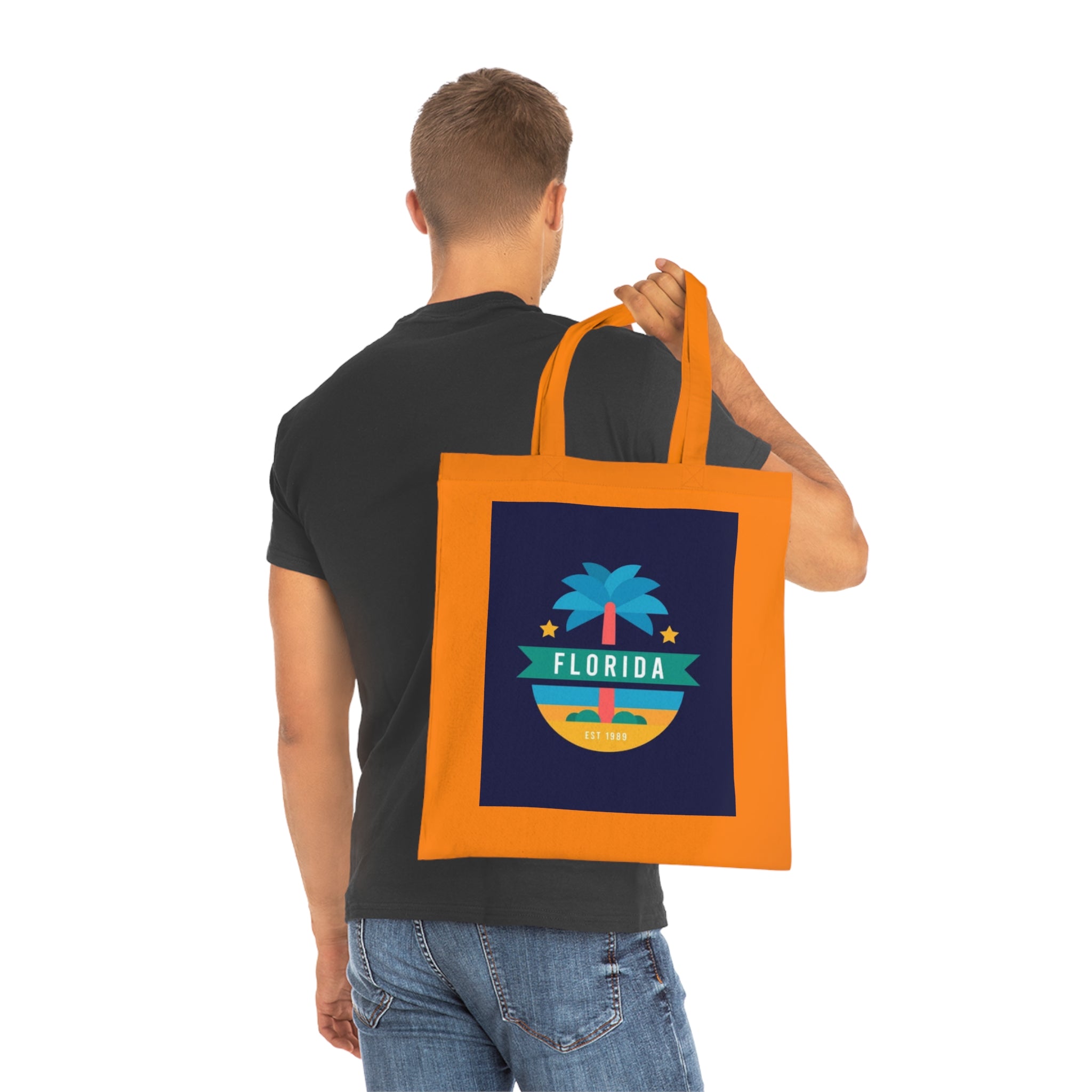 Florida Palm Beach Tote Bag – Retro State Travel Cotton Tote