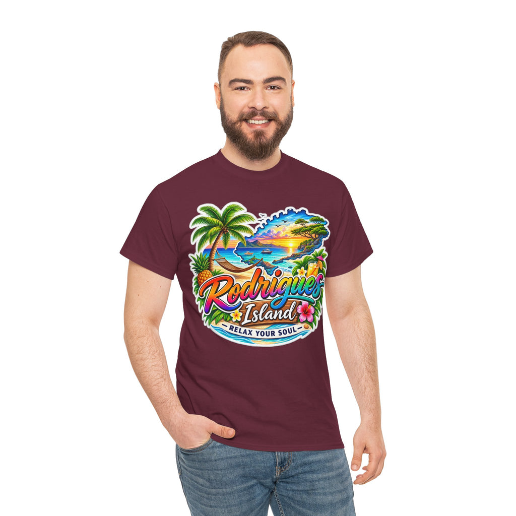 Rodrigues Island Tropical Tee — "Relax Your Soul" Beach Vacation T-Shirt