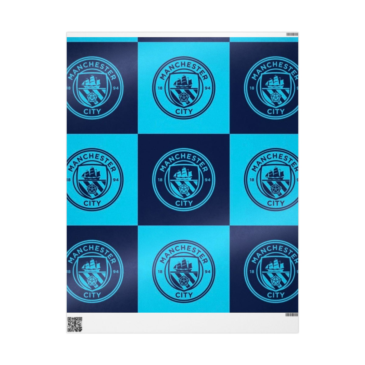 Manchester City Logo Wrapping Paper – Premium Football Gift Wrap