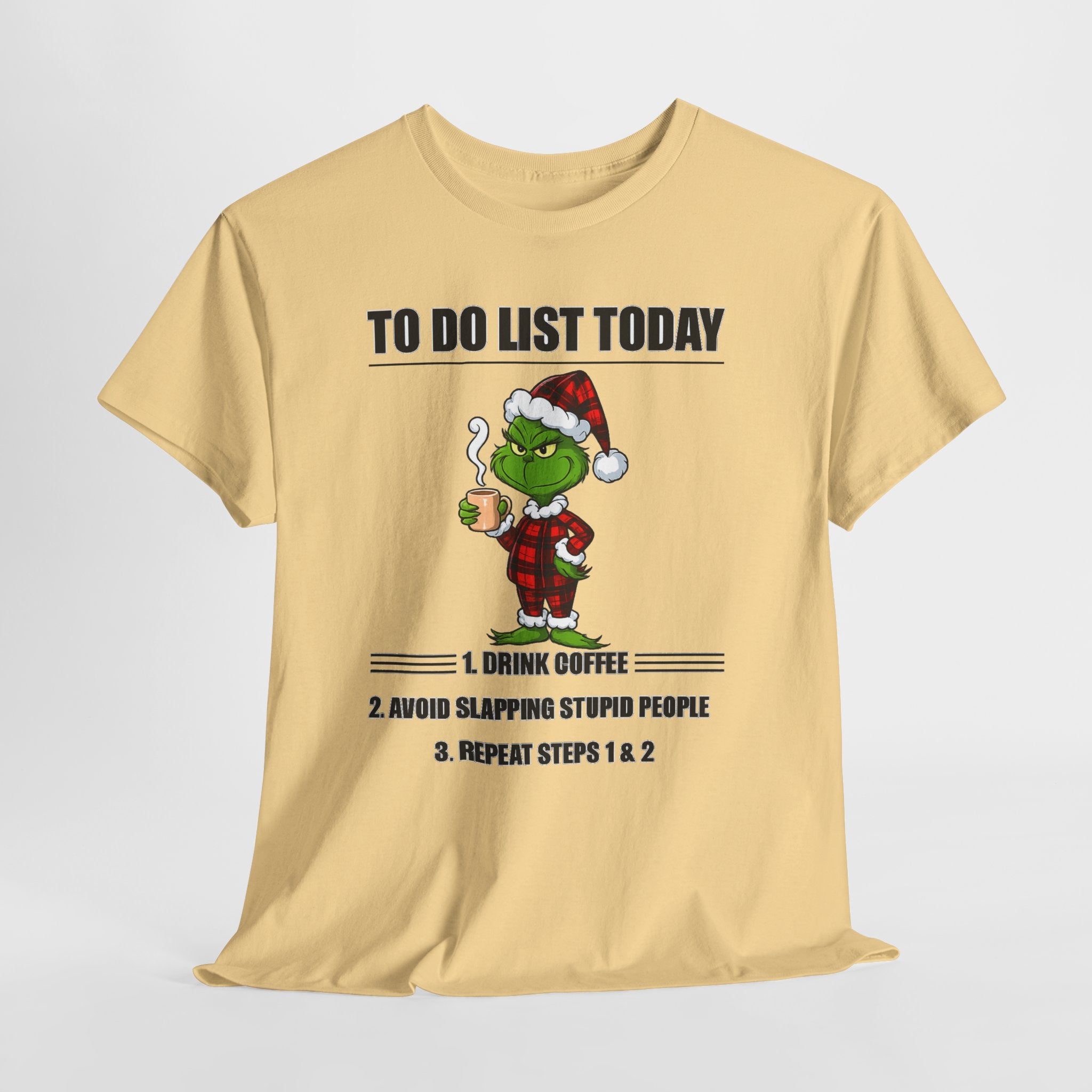 Grumpy Grinch Christmas T-Shirt — "To Do List Today" Holiday Tee