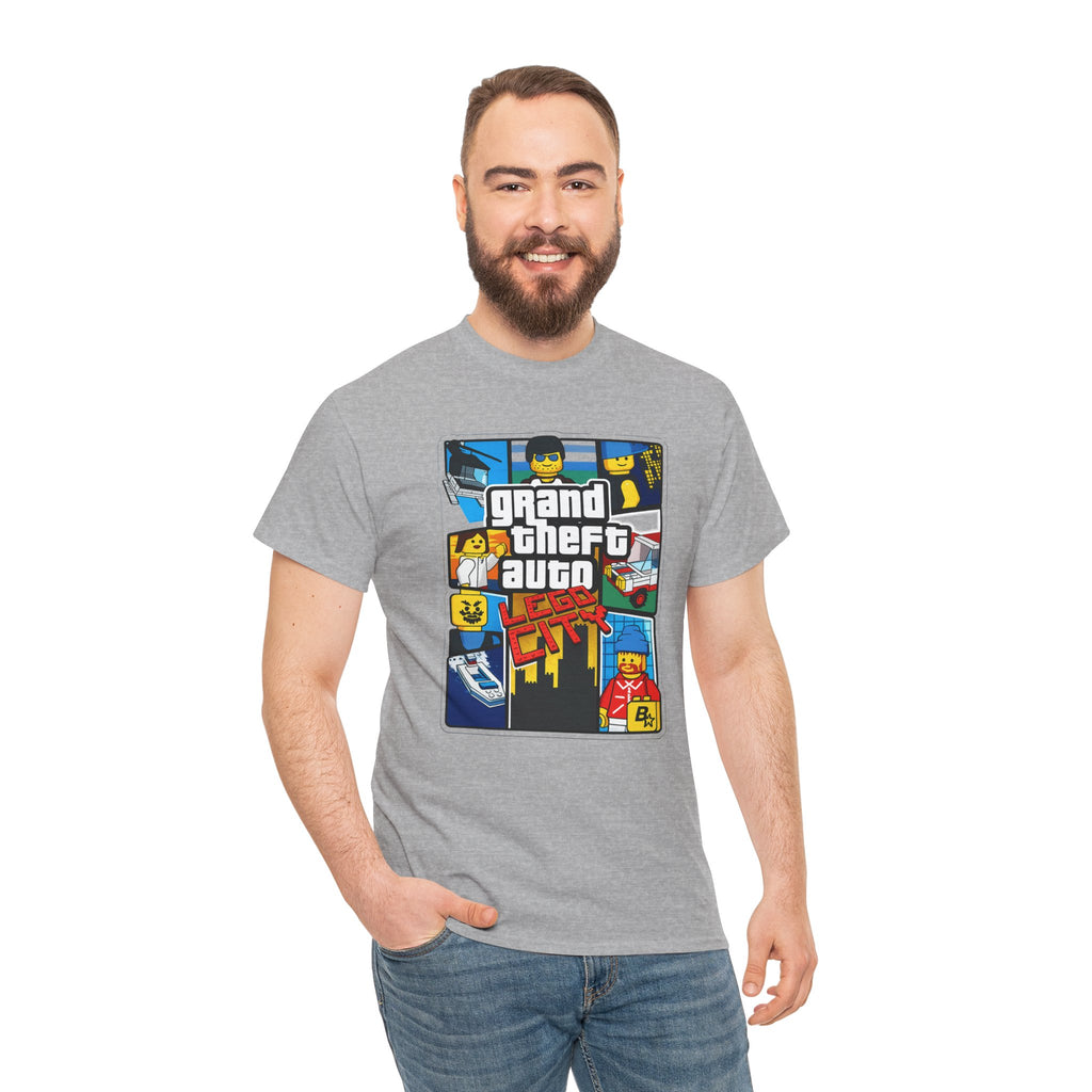 GTA Lego City Retro Block-Style 'Grand Theft Auto' Graphic Tee