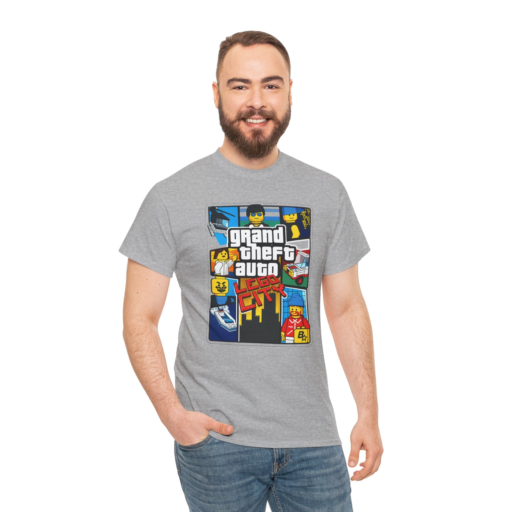 GTA Lego City Retro Block-Style 'Grand Theft Auto' Graphic Tee