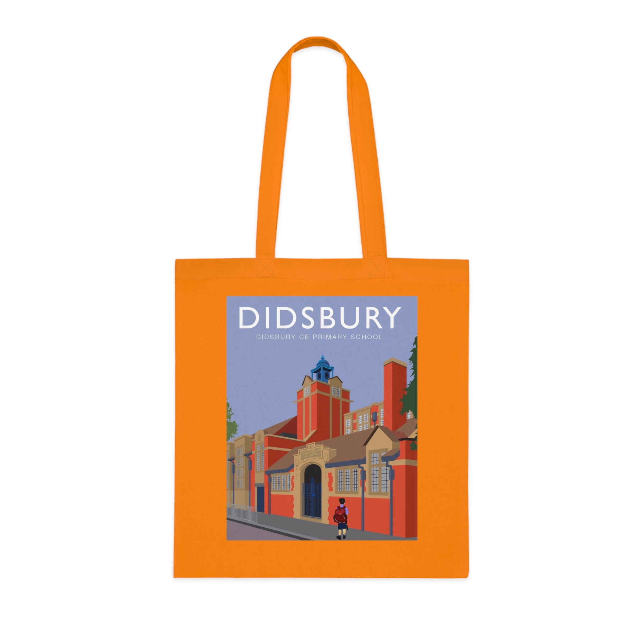 Elm Grove Didsbury C of E Primary School Vintage Travel Tote — Retro Illustrated Cotton Shopper Bag