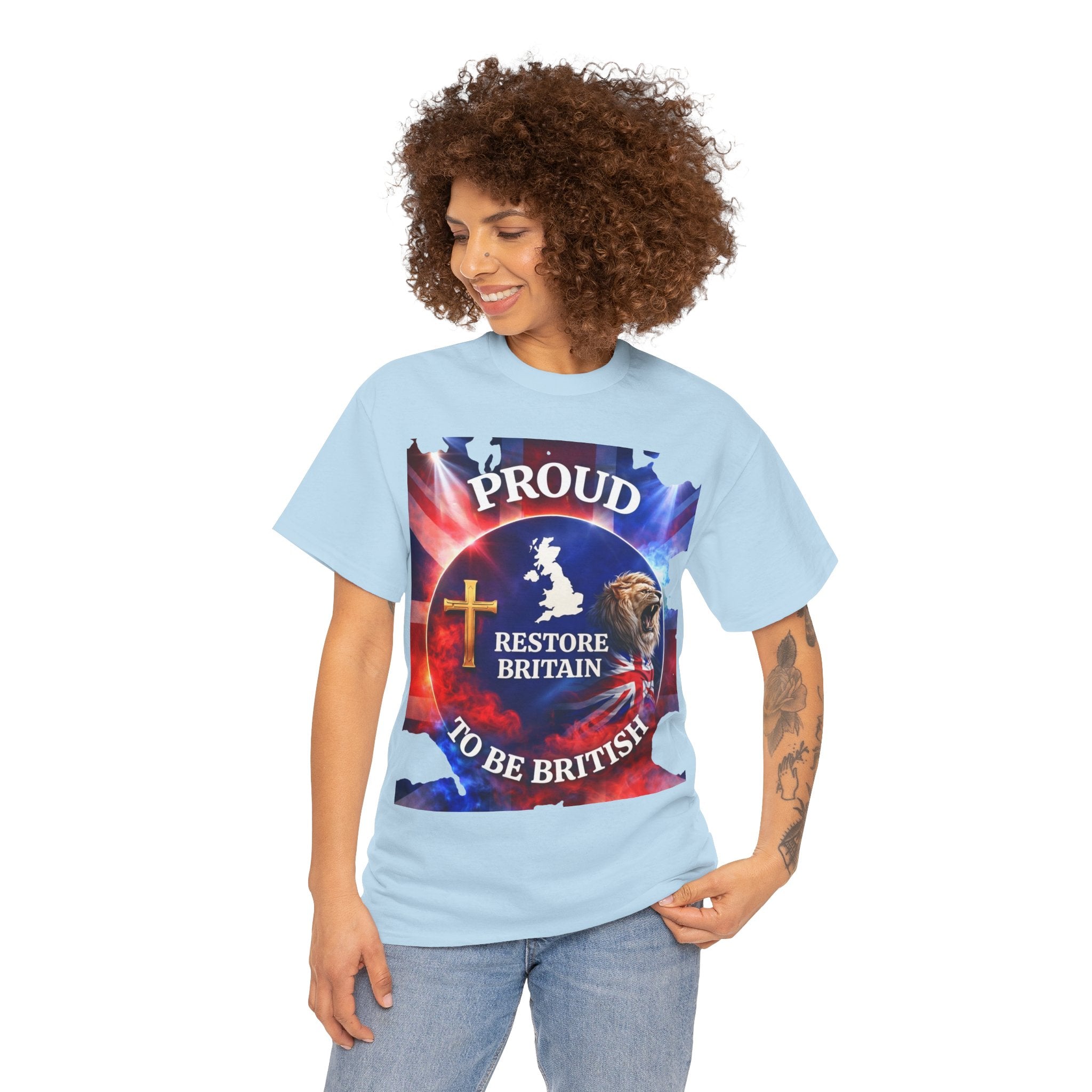 Proud to Be British Restore Britain Cotton T‑Shirt