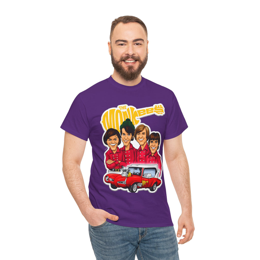 The Monkees Retro Band Tee — Colorful Car Cartoon Graphic