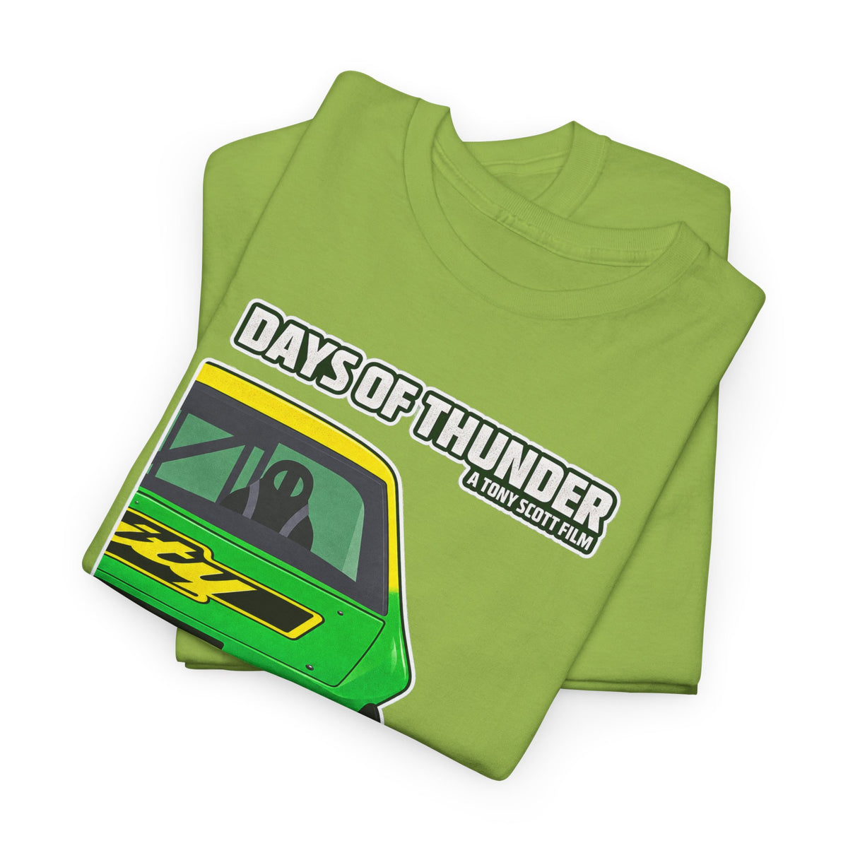 Days of Thunder Racing Car T‑Shirt — Retro Green Muscle Car Tee