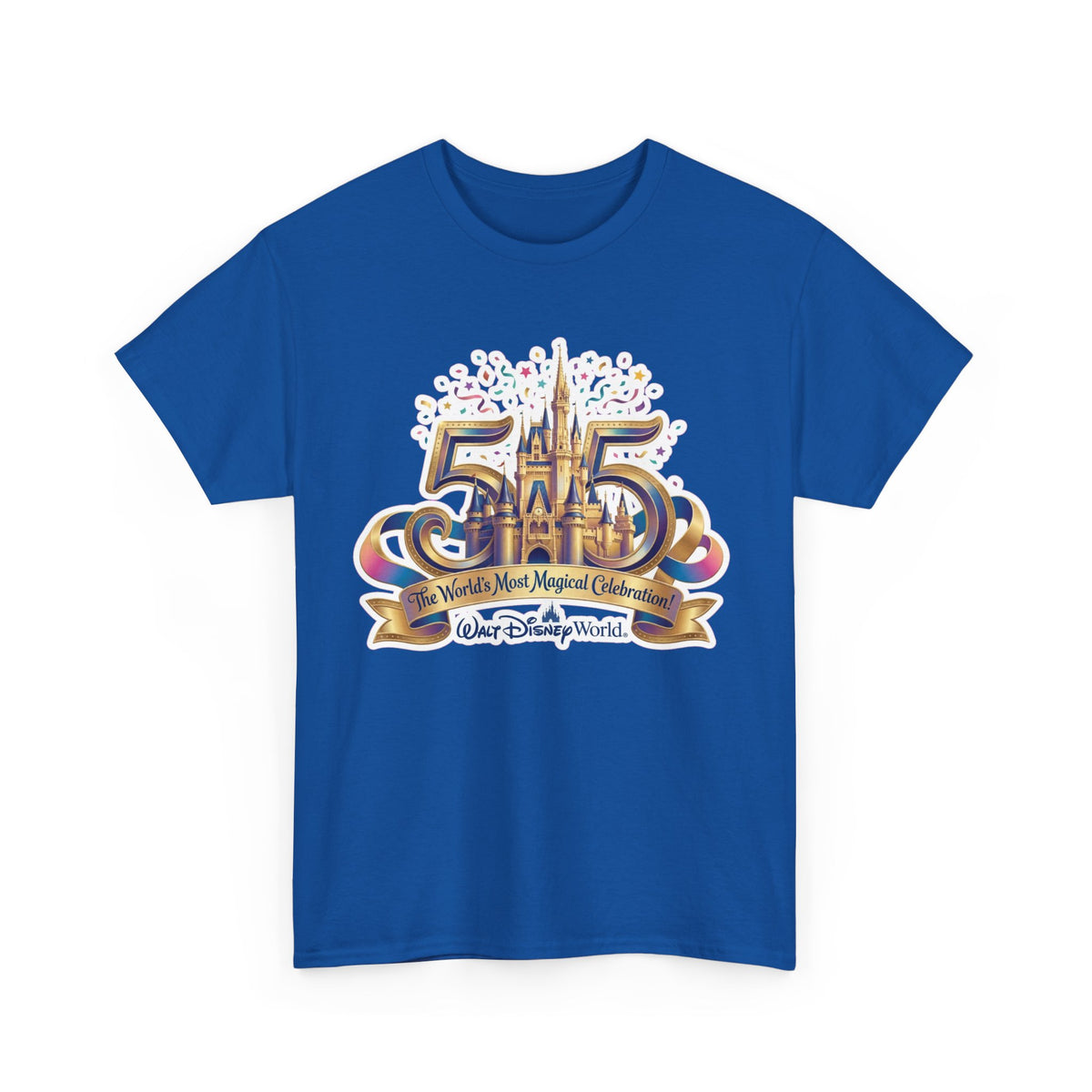 Disney World 50th Anniversary Castle Tee — 'The World's Most Magical Celebration' Souvenir T-Shirt