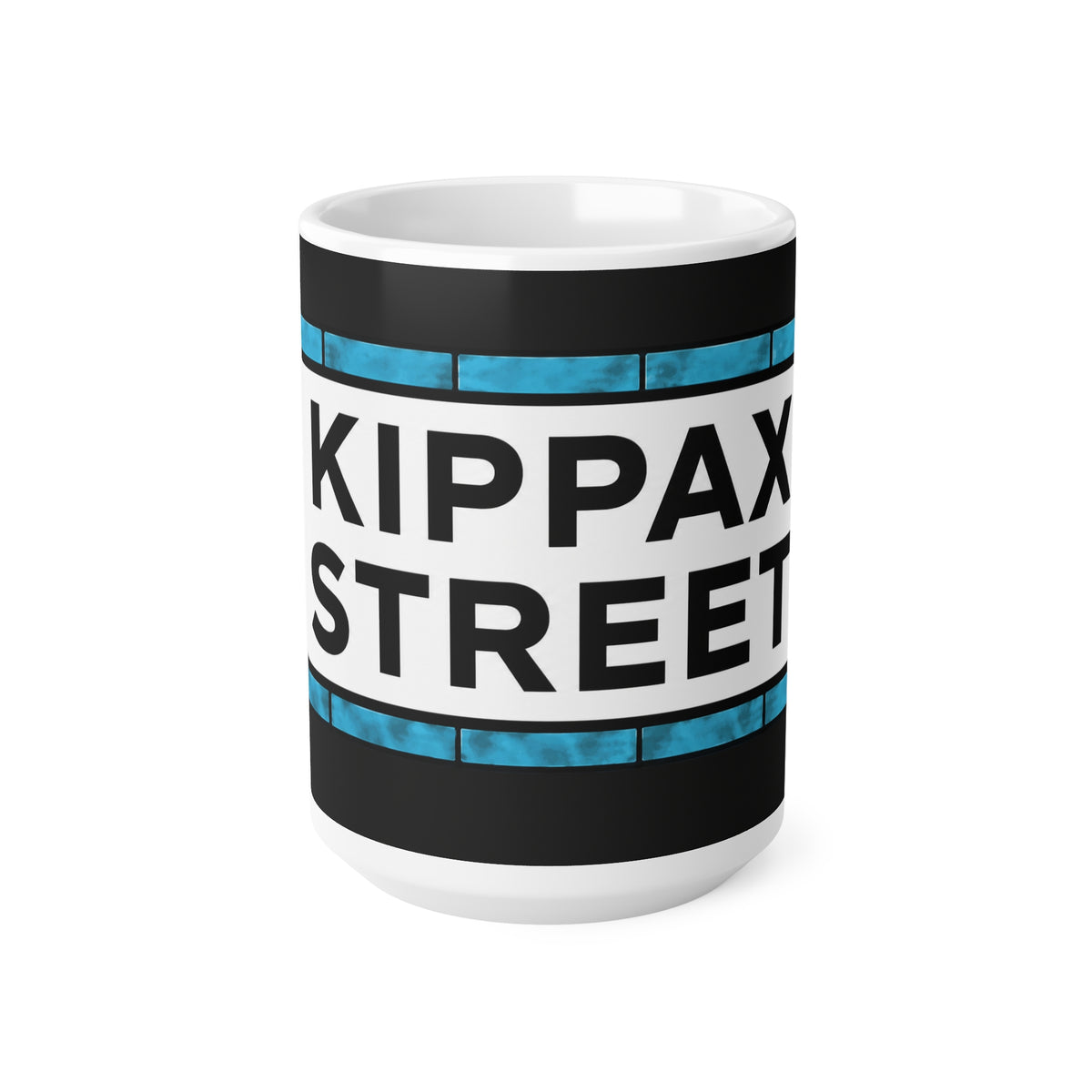 Manchester City Maine Road Kippax Street Ceramic Coffee Mug — Blue Tile Street Sign Design (11oz & 15oz)
