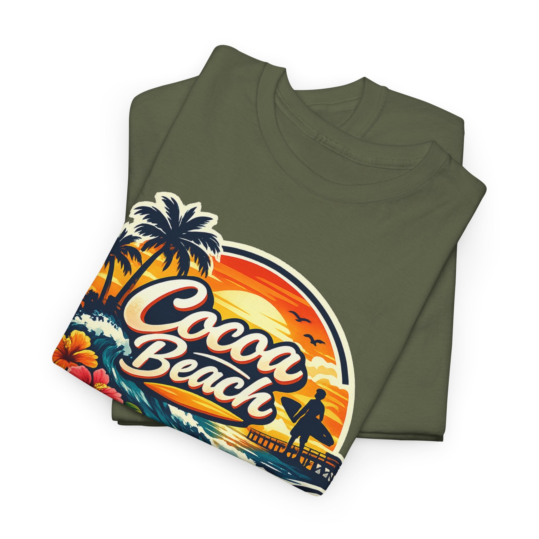 Cocoa Beach Vintage Sunset T-Shirt