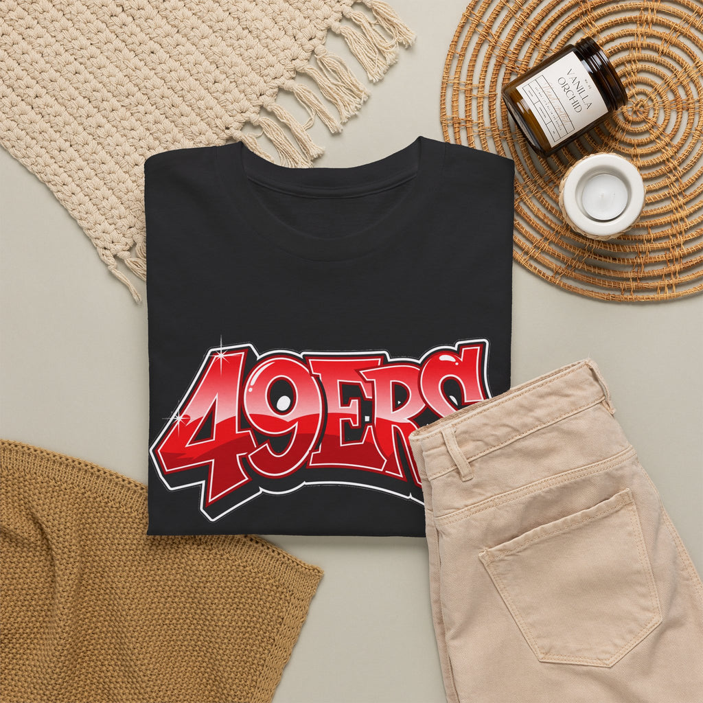 T-Shirt — '49ERS' Red Graffiti Sports Logo Tee