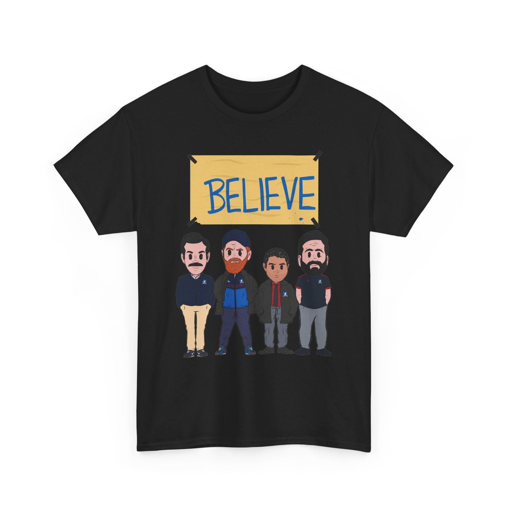 Ted Lasso Inspired Believe Cartoon Band Cotton T-Shirt