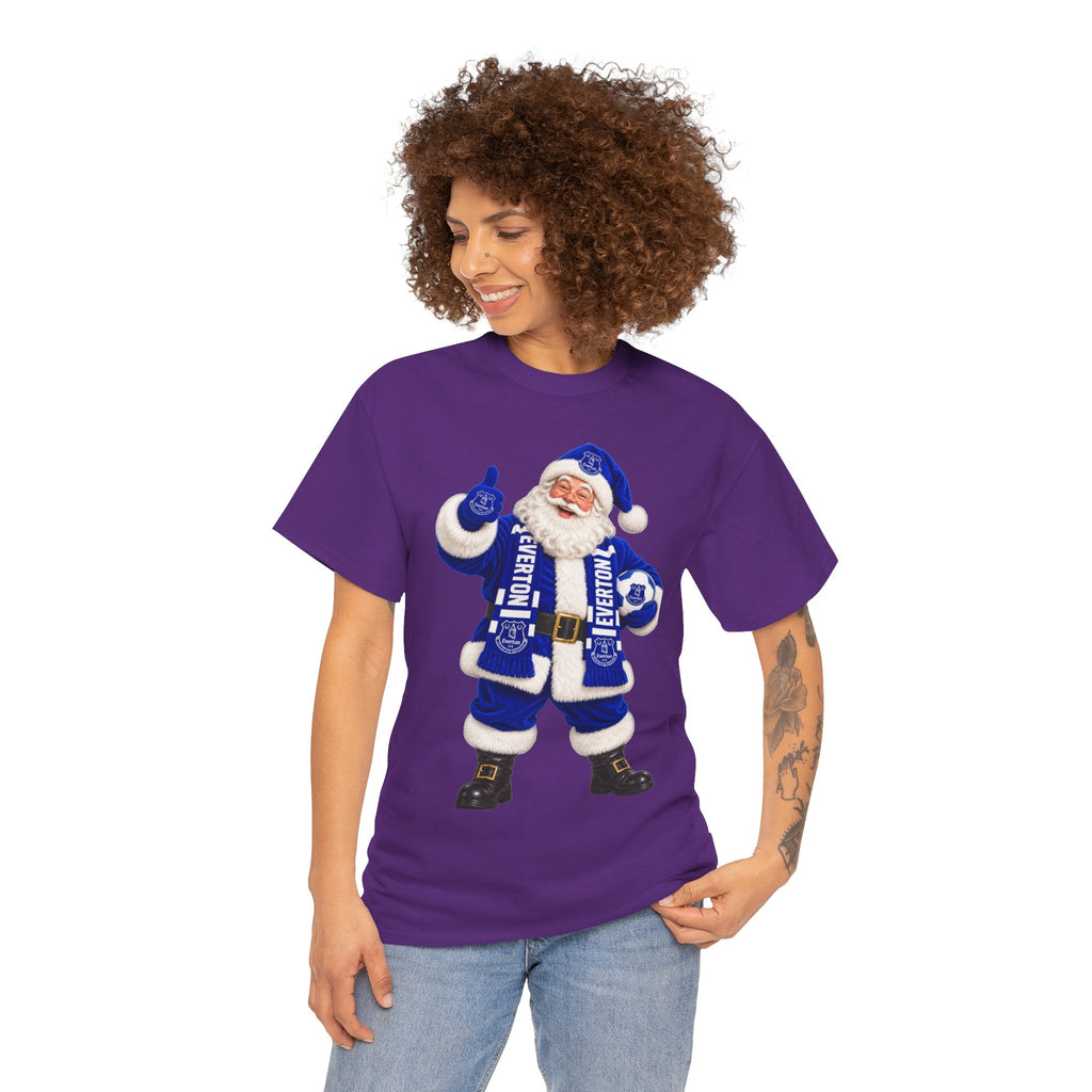 Everton Santa Scarf Christmas Tee - Holiday Vintage Santa T-Shirt