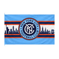 New York City FC Double-Sided Flag — NYCFC Skyline Supporter Banner