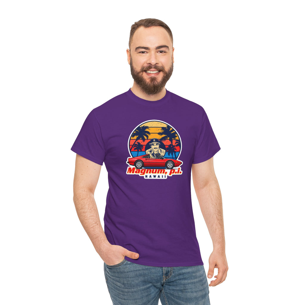 Magnum P.I. Hawaii Retro Sunset Cotton T-Shirt / Tee