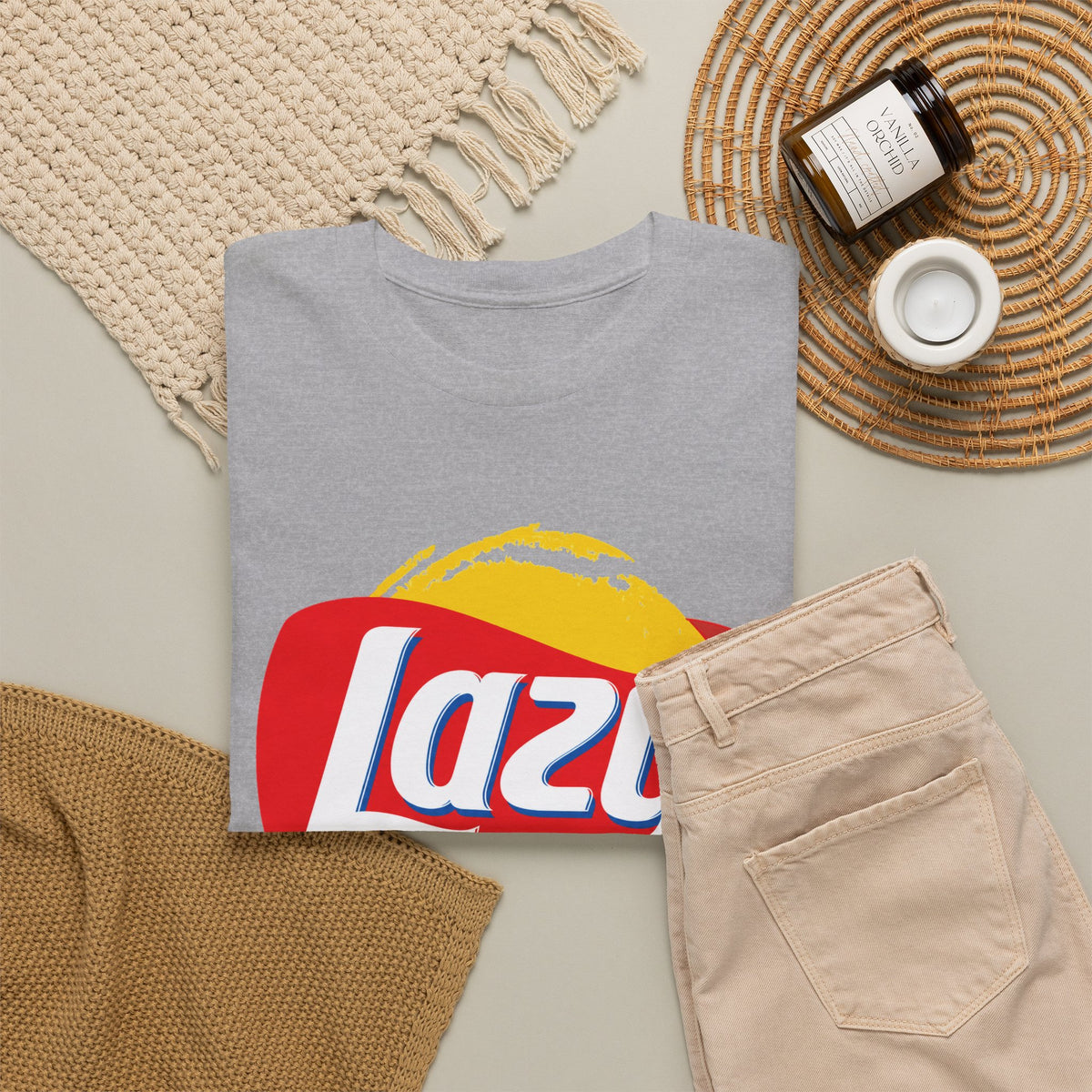 Lazy Logo T‑Shirt — Retro Snack-Inspired Graphic Tee