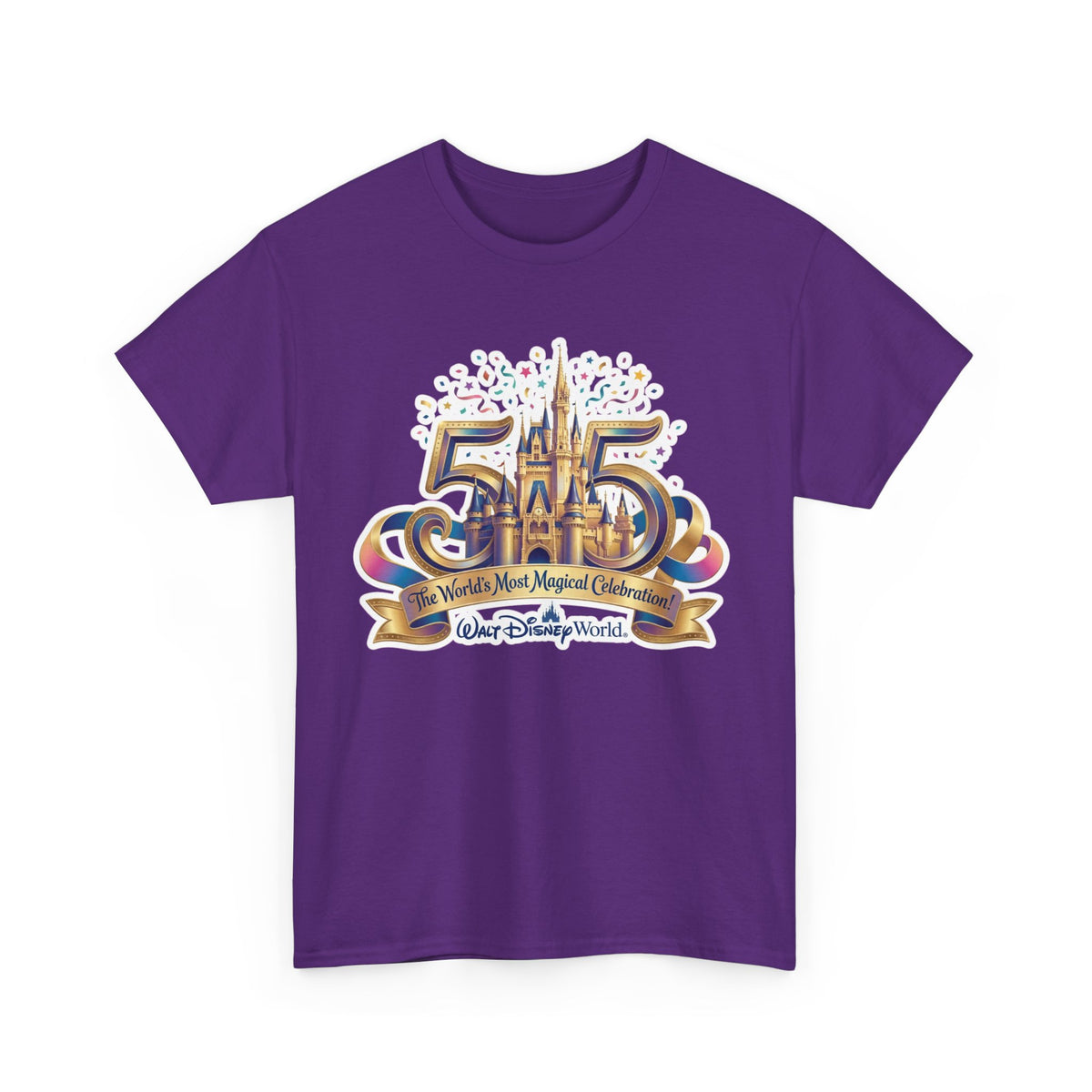 Disney World 50th Anniversary Castle Tee — 'The World's Most Magical Celebration' Souvenir T-Shirt