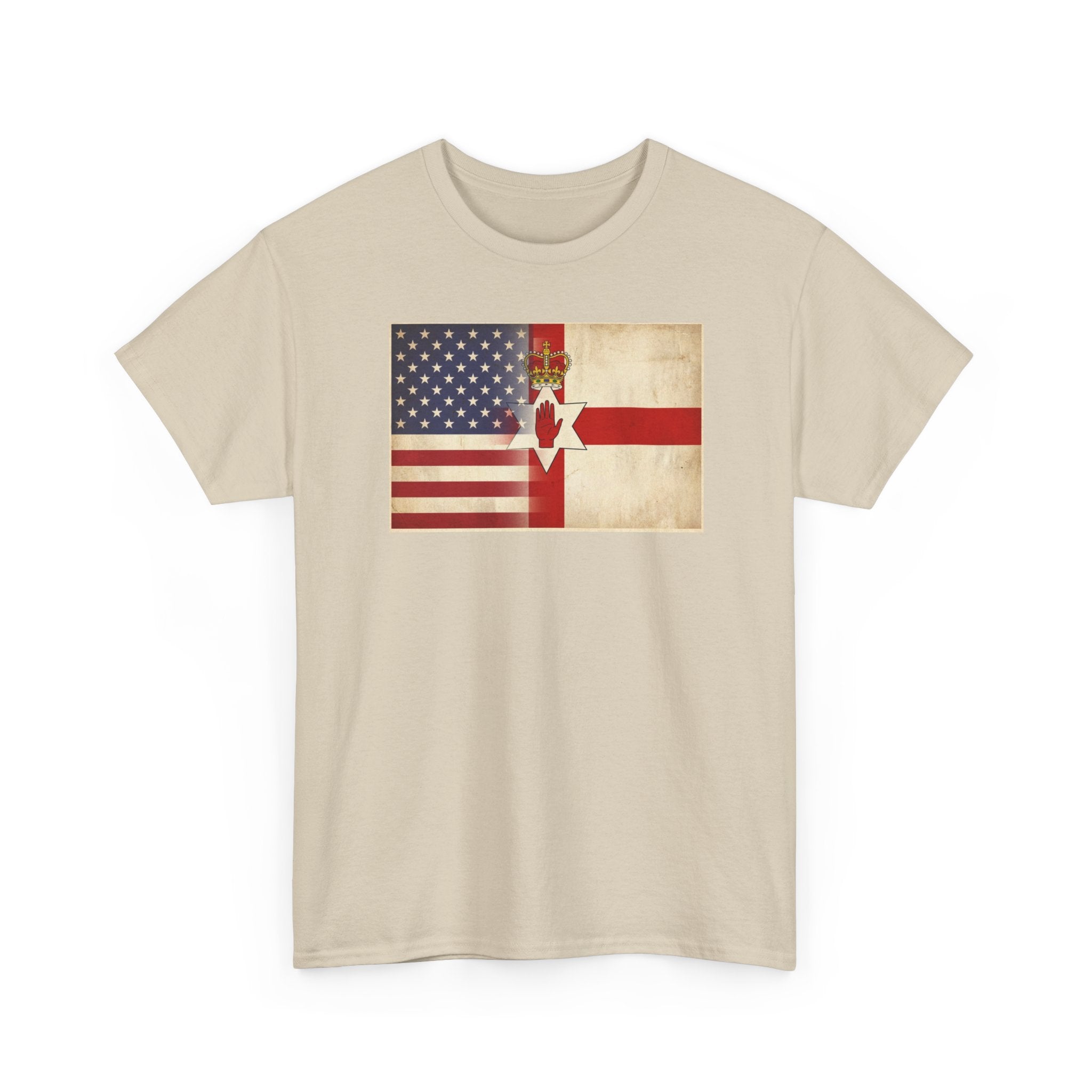 USA / Northern Ireland Flag T-Shirt – Vintage USA & Ulster Cross Tee