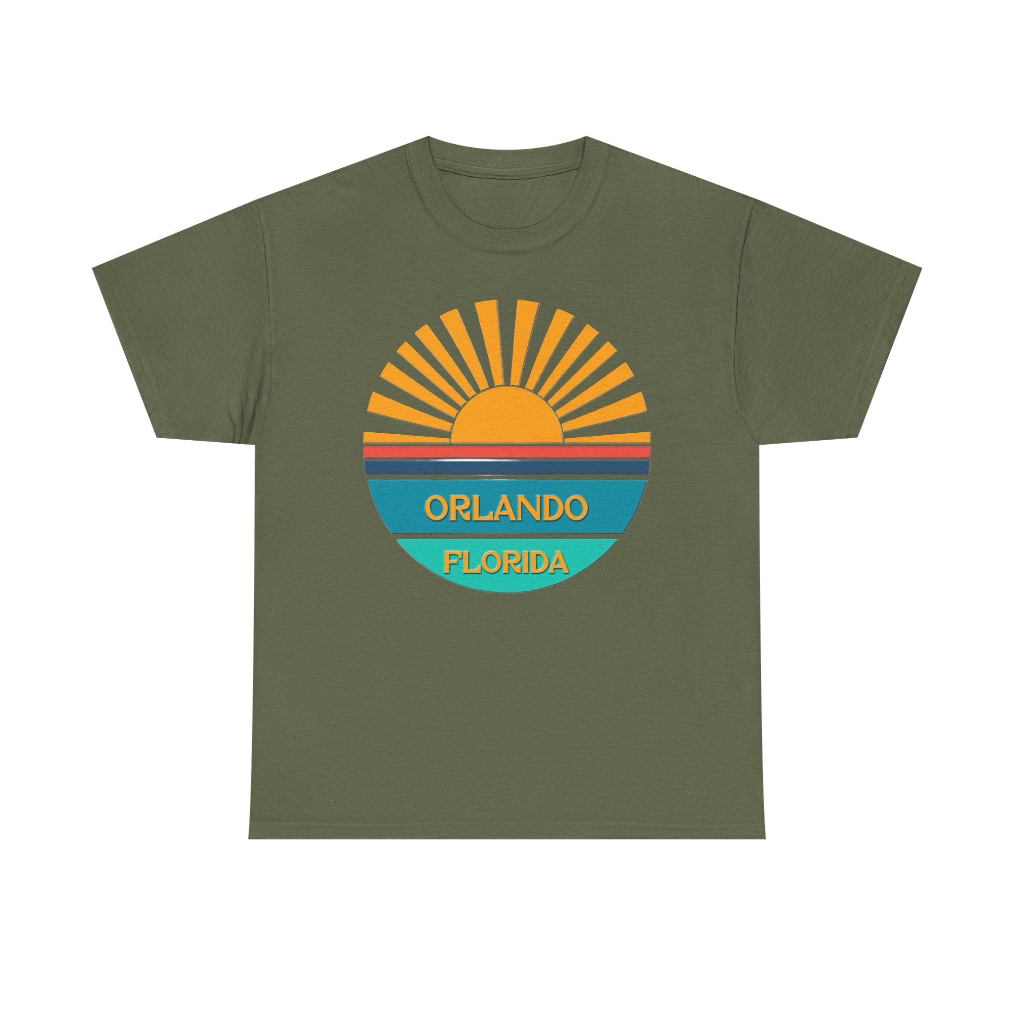 Orlando Florida Sunset T-Shirt – Retro Sunburst Vacation Tee