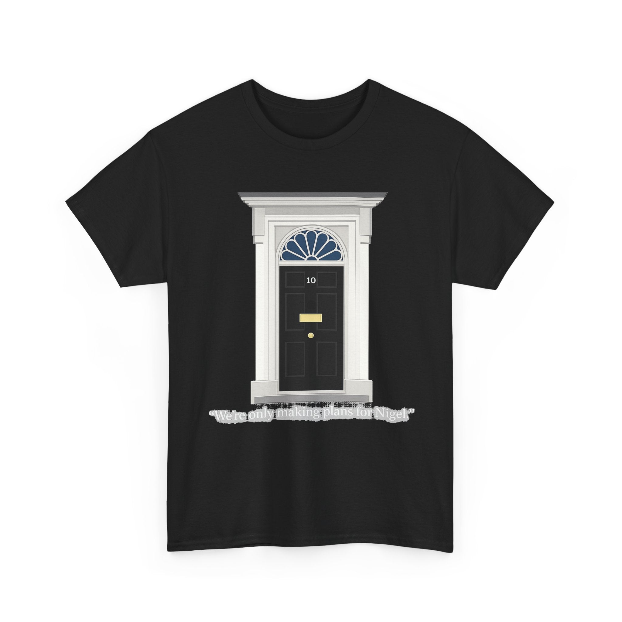Doorway Graphic Tee — 'With Only a Knocking, who will be Might?' Black T‑Shirt