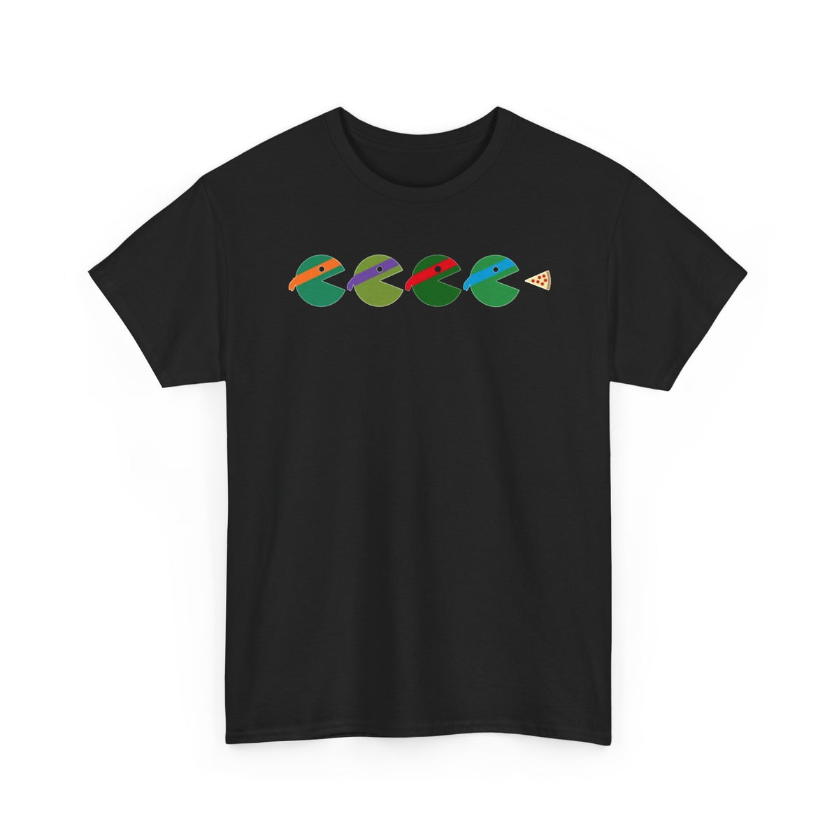 TMNT Retro Pizza Pac-Man Tee — Colorful Arcade-Inspired Graphic T-Shirt