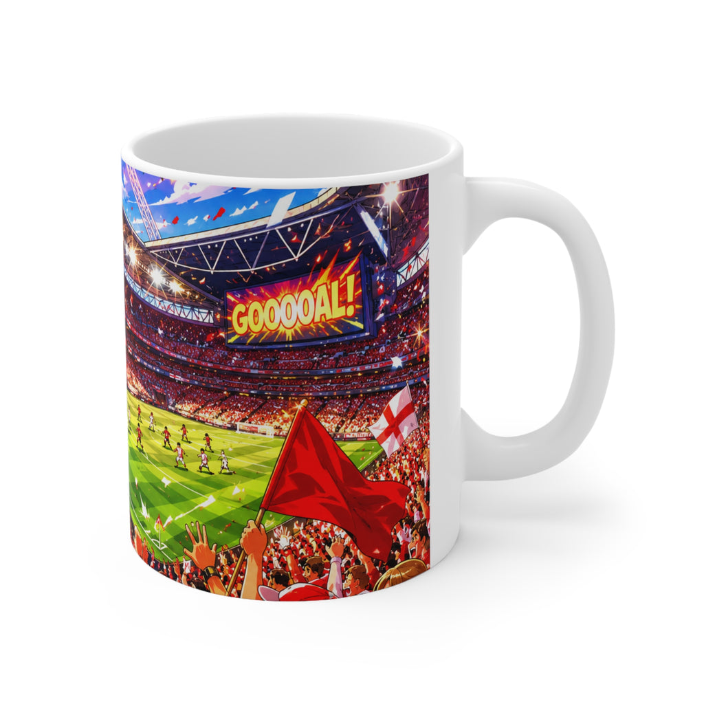 England Football Fan Ceramic Mug — Stadium Crowd 11oz & 15oz