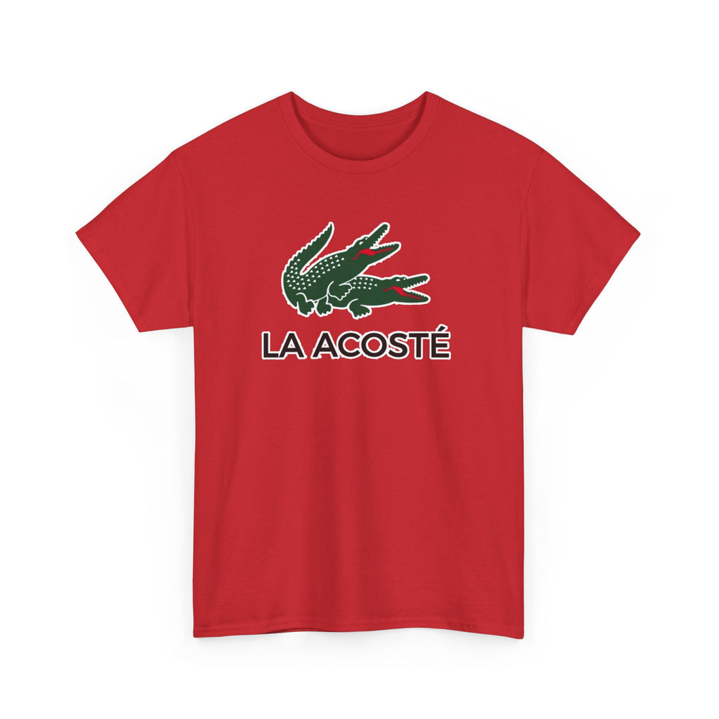 La Acosté Crocodile Logo Graphic Cotton Tee / T-Shirt