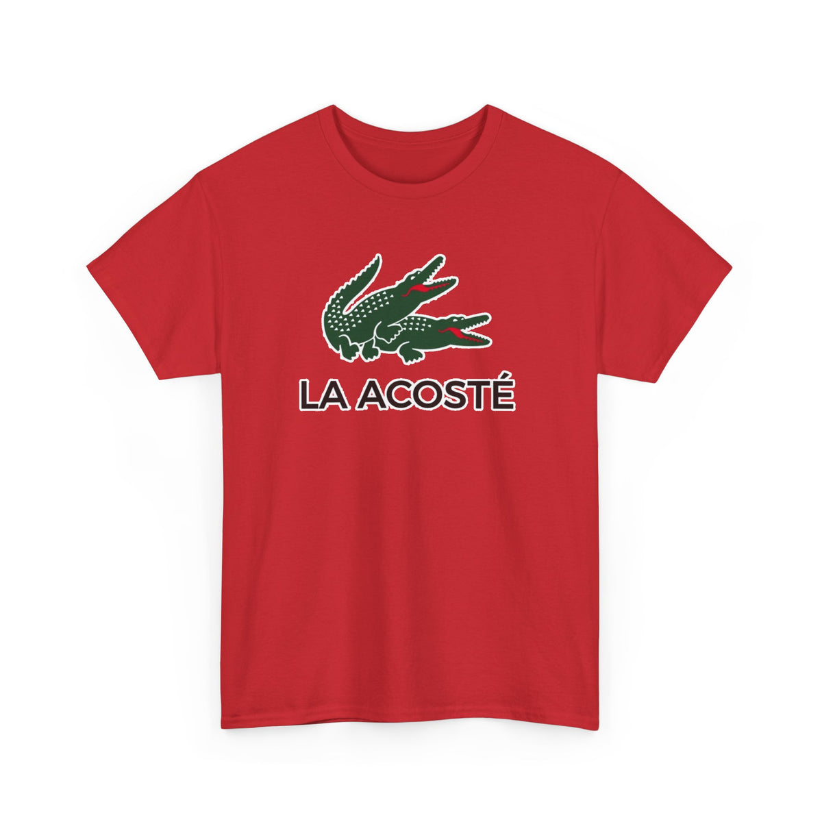 La Acosté Crocodile Logo Graphic Cotton Tee / T-Shirt