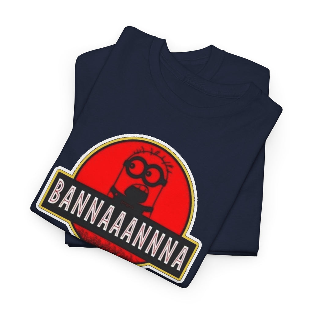 Bannaaannna Graphic Tee — Retro Red Logo Funny Banana Shirt