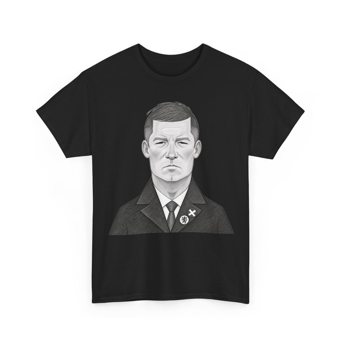 Sir Alex Ferguson Cotton T-Shirt — Vintage Stoic Portrait Shirt