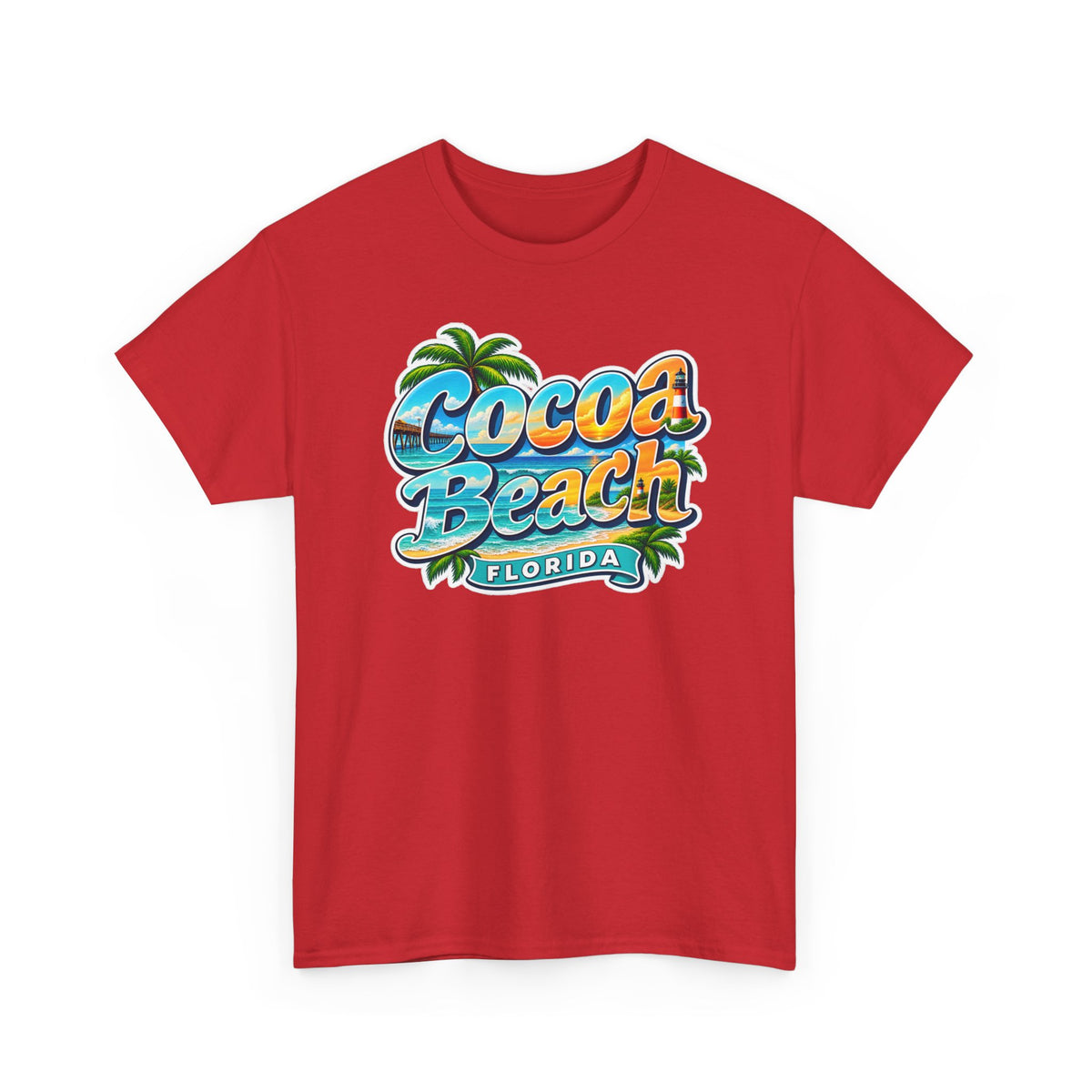 Cocoa Beach Florida Vintage Surf Cotton T-Shirt